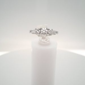 Platinum 3 Stone Diamond Ring