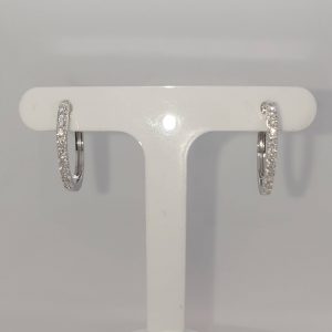 9ct Diamond Hoop Earrings