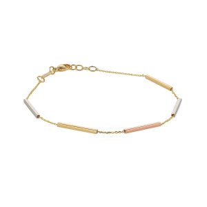 9ct Three Coloured Bracelet