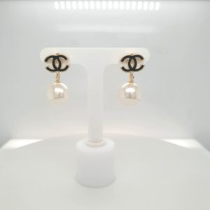 Pearl Gold Plate Drop Earring