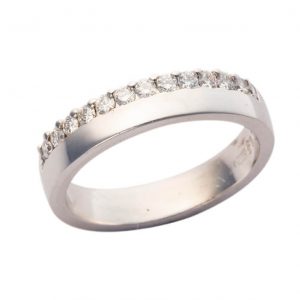 18ct White Gold Diamond Wedding Band MM045