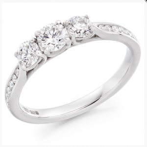 3 Stone Diamond Engagement Ring